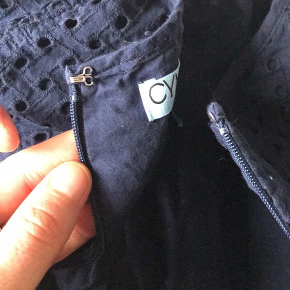 Cynthia rowley eyelet sleeveless blue dress - Picture 10 of 10